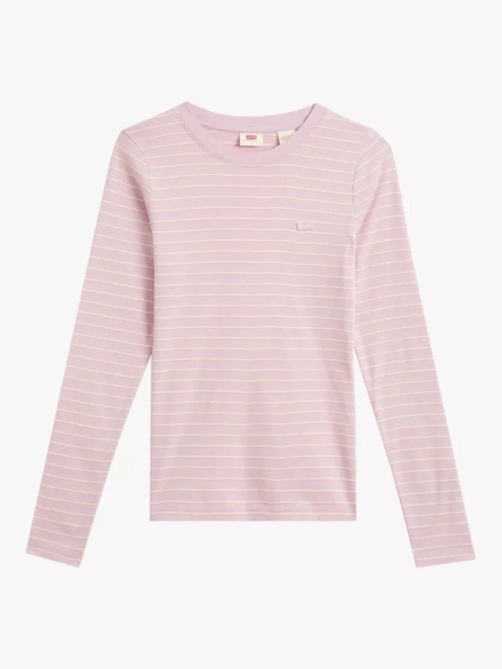 Levi's Pink Striped Ribbed Long-Sleeve Top
